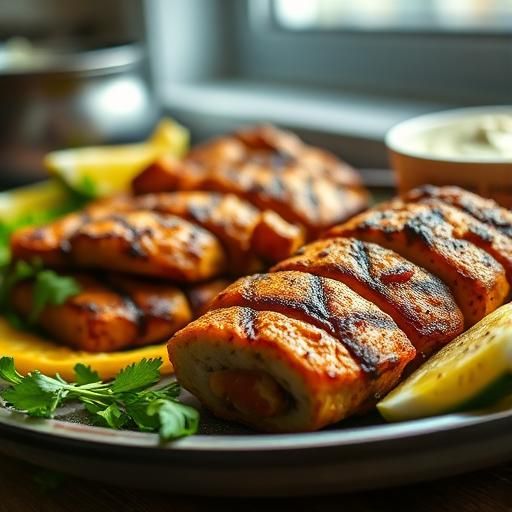Grilled Chicken and Tofu Shawarma