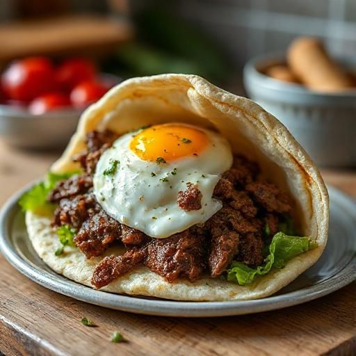 Beef and Egg Shawarma
