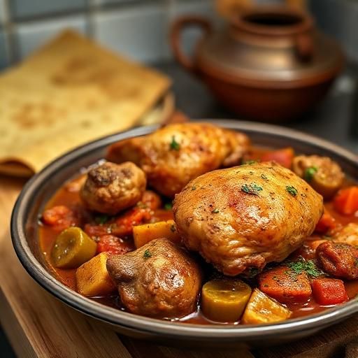 Braised Chicken and Vegetable Tagine