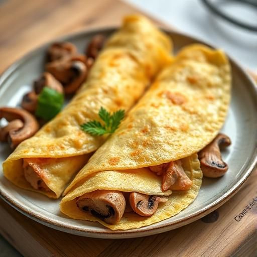 Chicken and Mushroom Crepes
