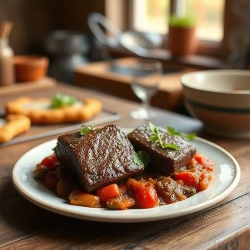 Tuscan Beef and Tomato Braised Short Ribs