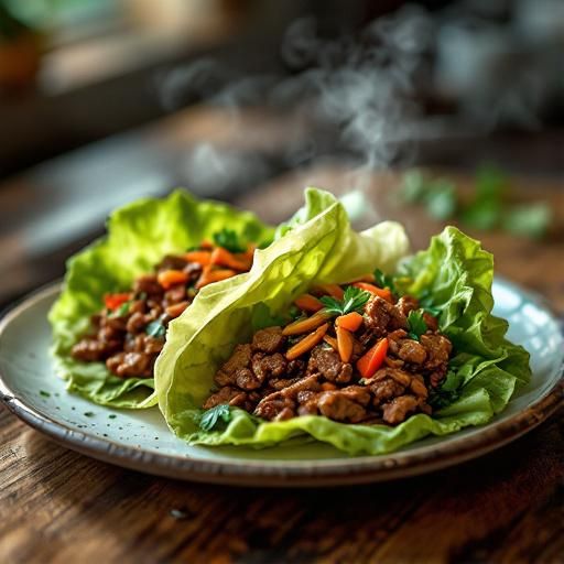 Cuban-Style Beef and Lettuce Wraps