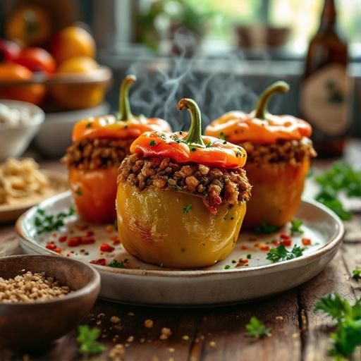 Cuban-Style Sofrito-Stuffed Bell Peppers