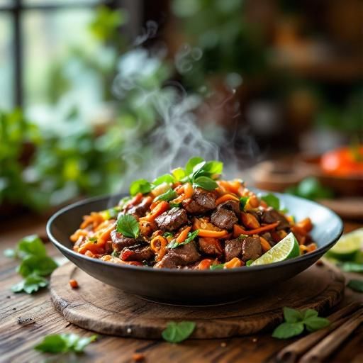 Spicy Thai Steak Stir-Fry with Basil & Lime