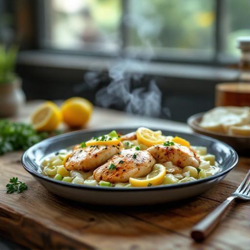 Creamy Italian Lemon Chicken with Celery & Onions
