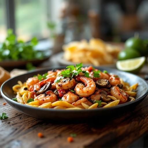 Sizzling Shrimp & Mushroom Fajitas