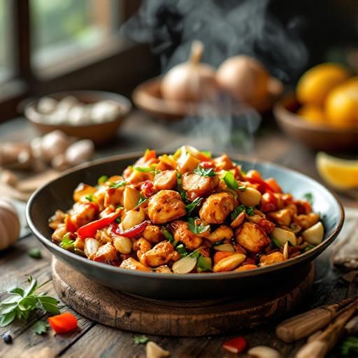 Spicy Chicken and Garlic Stir-Fry