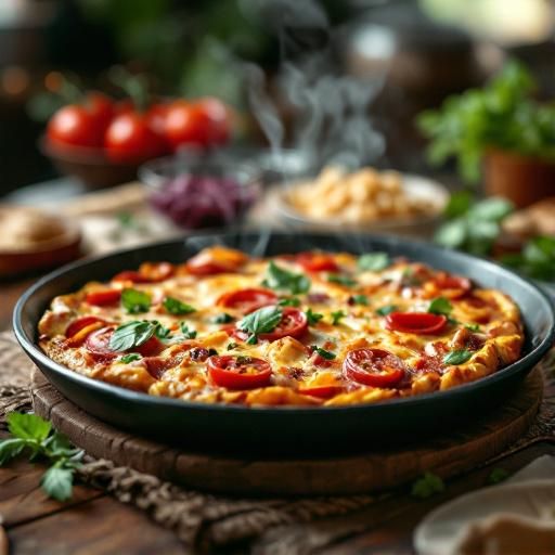 Spicy Chicken and Tomato Frittata