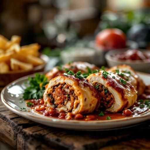 Cheesy Salsa Stuffed Chicken