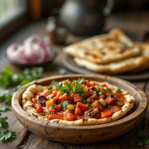 Sweet Onion and Tomato Chutney with Grilled Naan