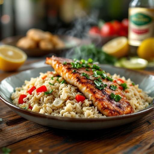 Grouper al Pastor with Citrus-Cilantro Rice
