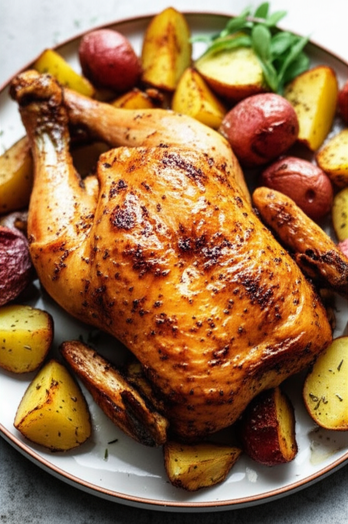 Honey-Herb Roasted Chicken and Potato Medley