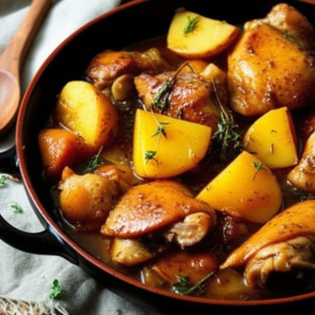 Rustic Honey Chicken and Potato Stew