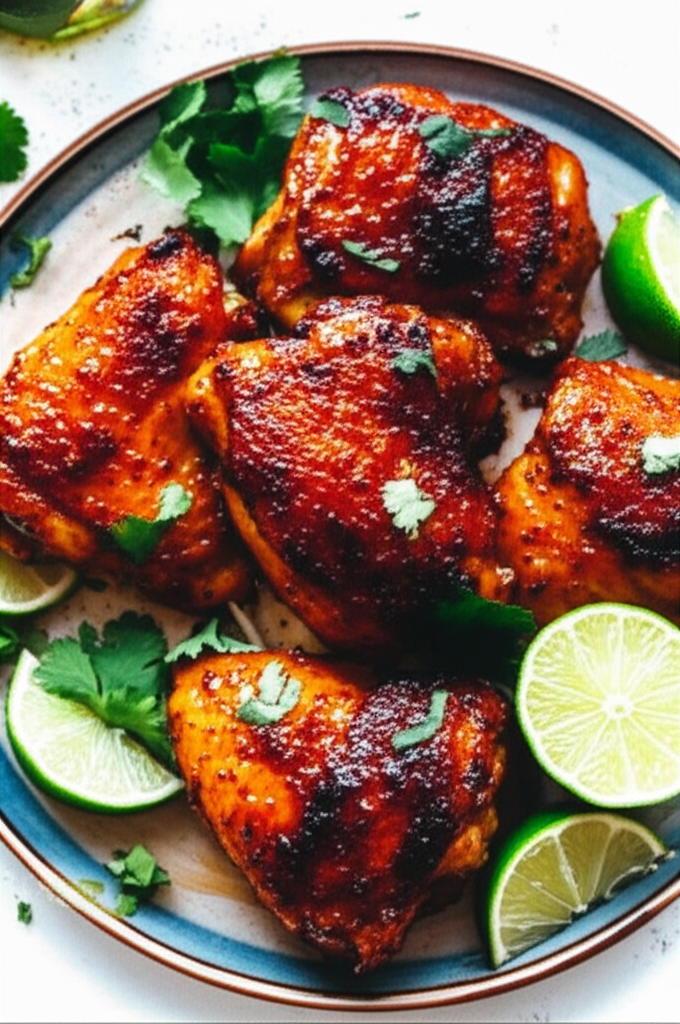 Smoky Honey-Lime Roasted Chicken Quarters
