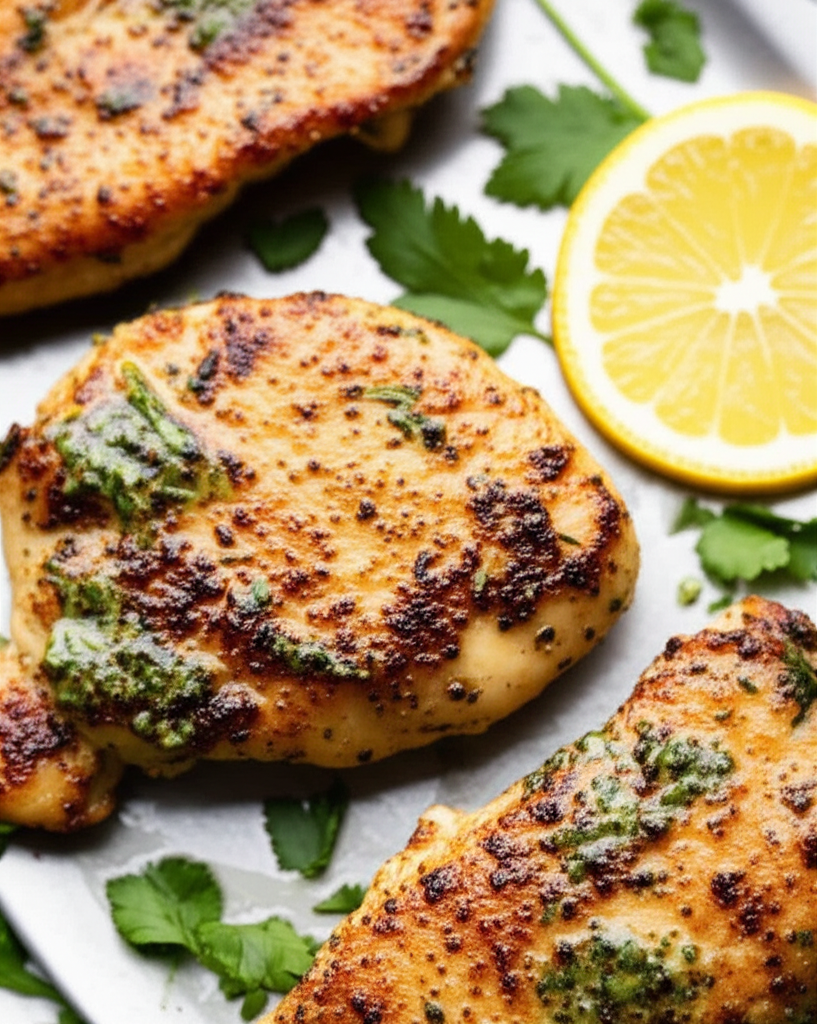 Pan-Seared Lemon Herb Chicken with Butter Pan Sauce