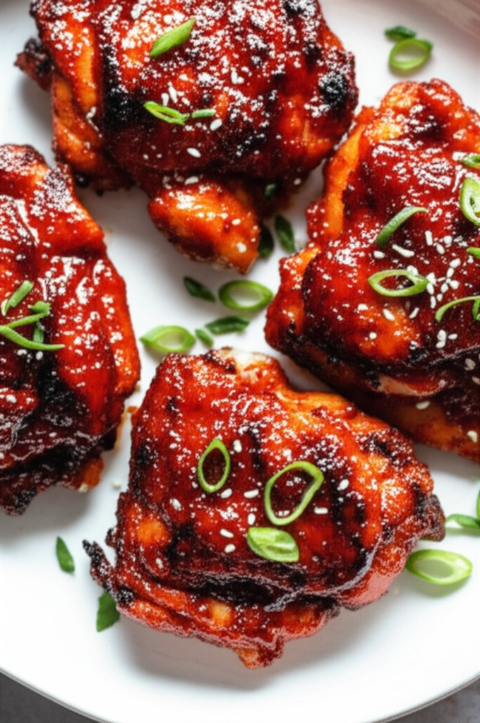 Fiery Gochujang Glazed Chicken Thighs