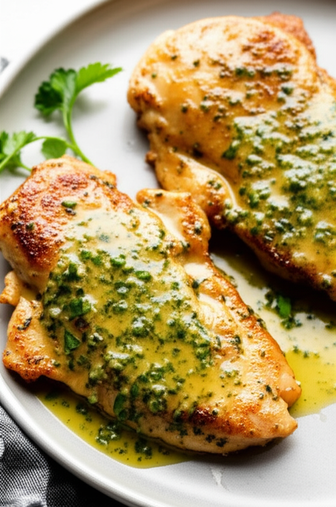 Pan-Seared Chicken with Lemon-Herb Butter Sauce
