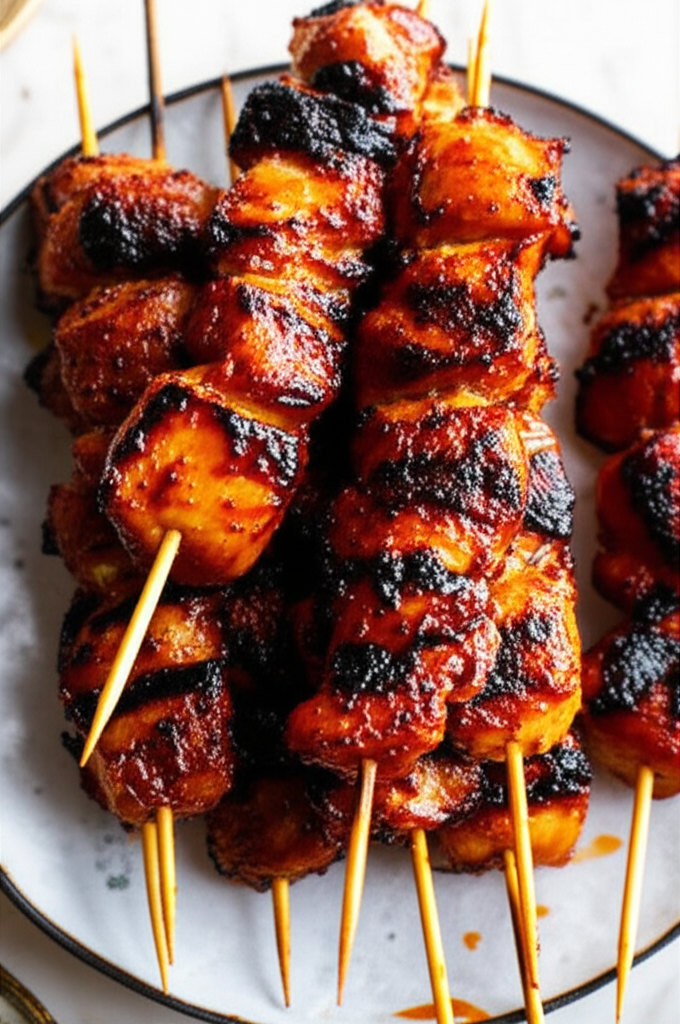 Spicy Grilled Gochujang Chicken Skewers