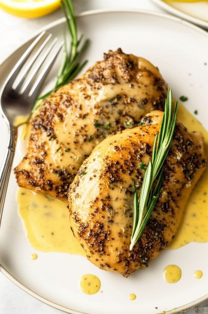 Tuscan Herb Chicken with Lemon-Garlic Pan Sauce