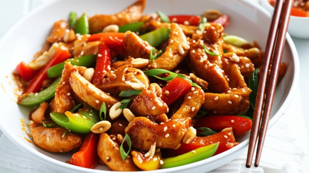 Spicy Szechuan Peanut Chicken Stir-fry