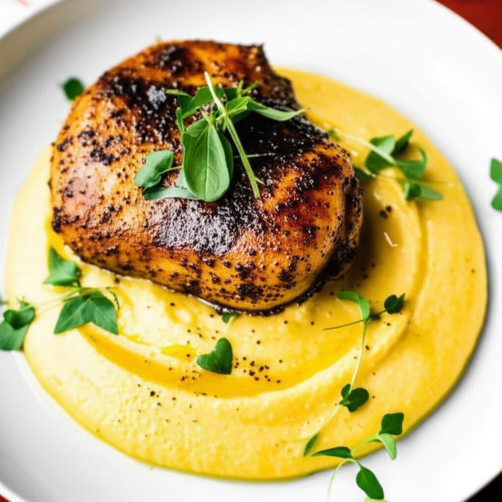 Tuscan Herb Chicken with Creamy Polenta