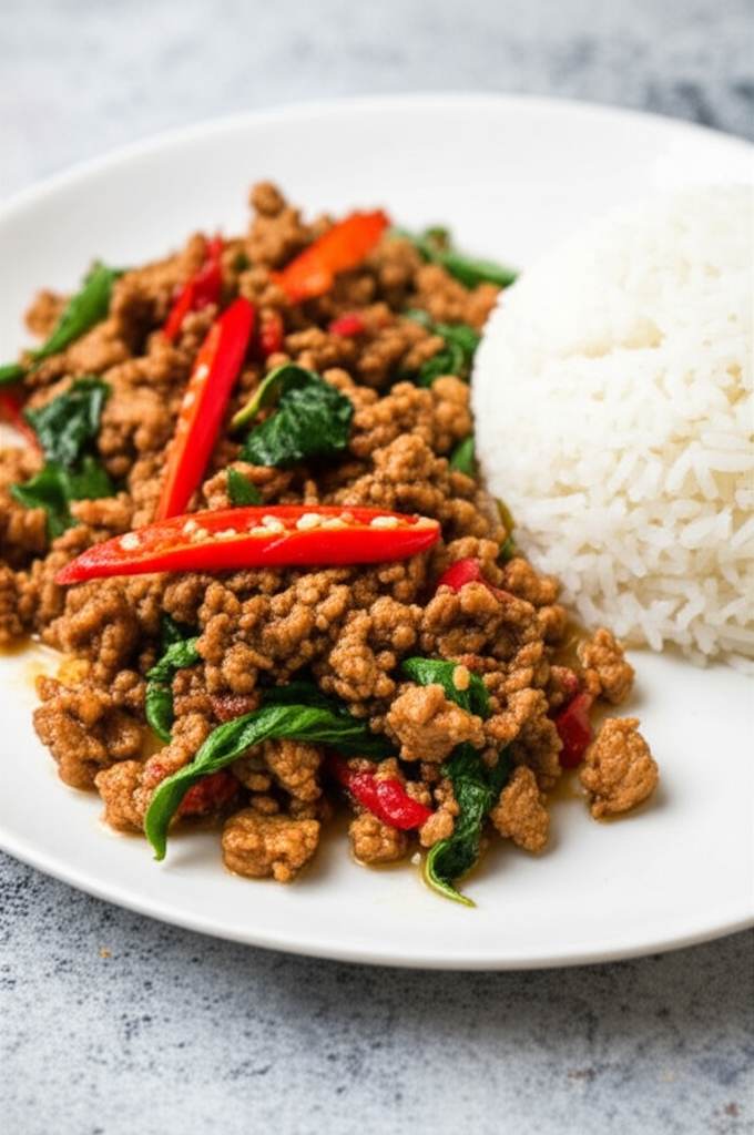 Spicy Thai Basil Chicken (Pad Krapow Gai)