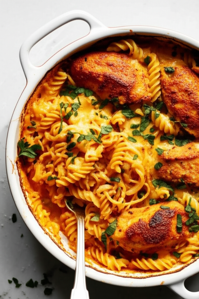 Fiery Smoked Paprika Chicken Pasta Bake