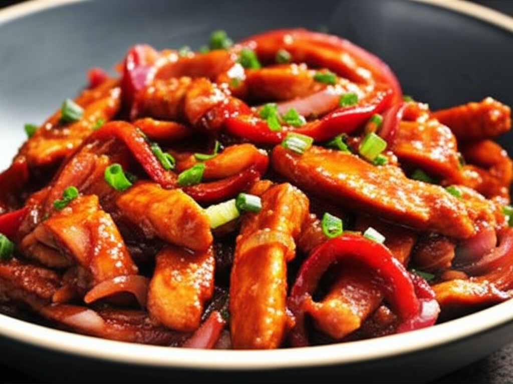 Zesty Chili Chicken and Onion Stir-fry