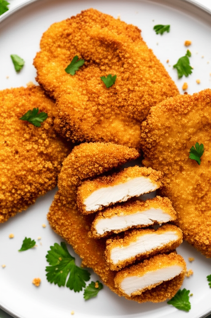 Spicy Graham Cracker Crusted Chicken Cutlets