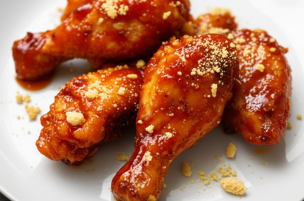 Sweet Heat Glazed Chicken with Graham Cracker Dust