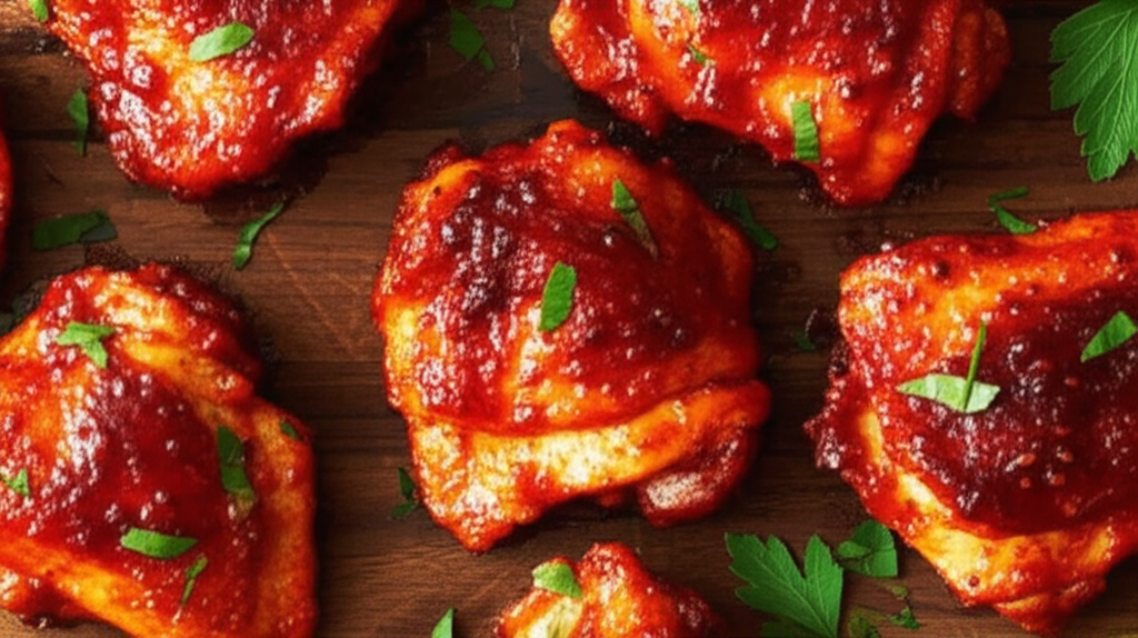 Fiery Roasted Chicken Thighs with Smoked Paprika Glaze
