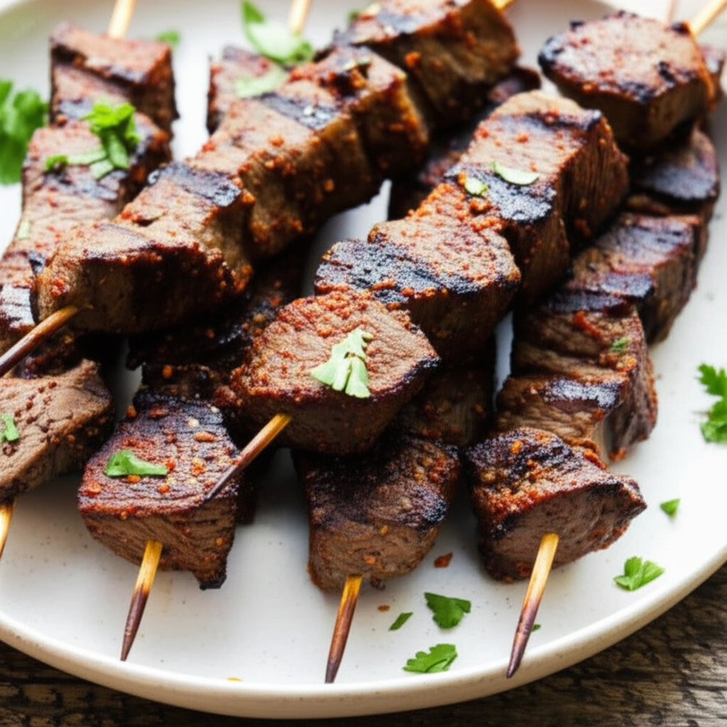 Smoky Grilled Beef Skewers with Zesty Rub