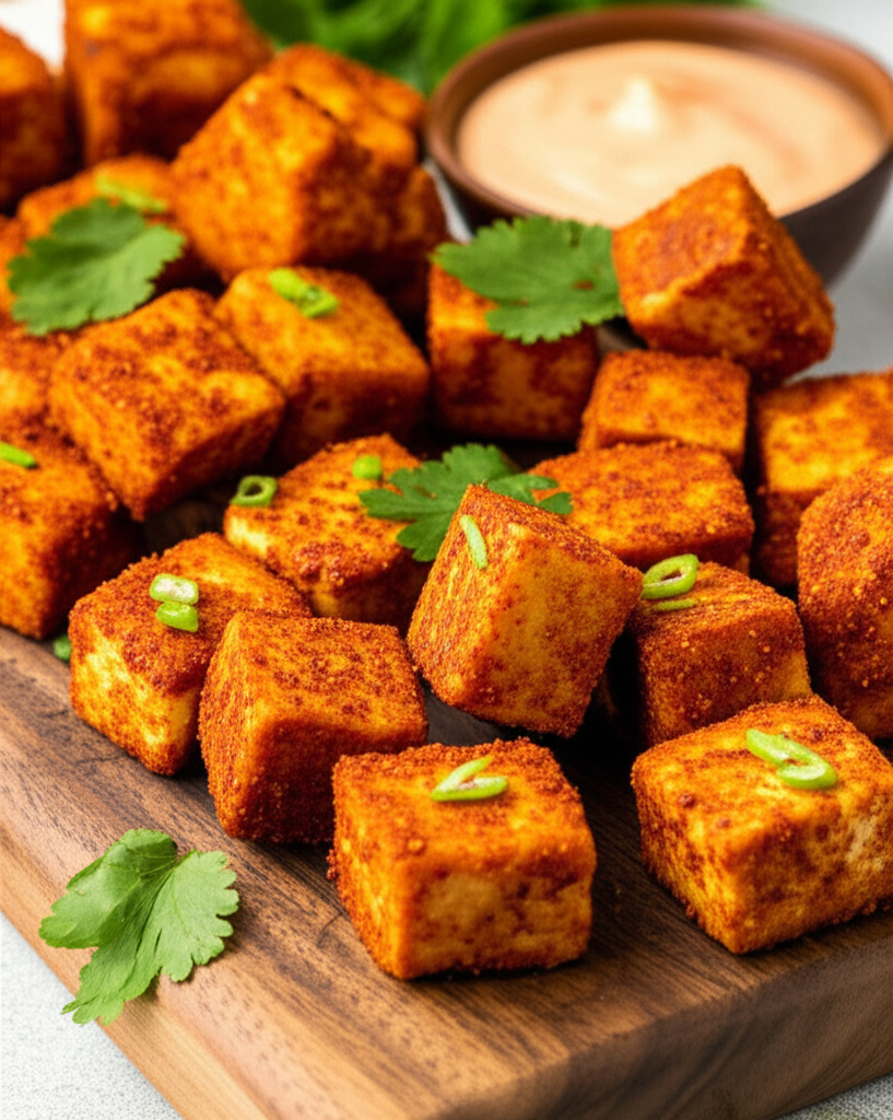 Crispy Spiced Baked Tofu Bites