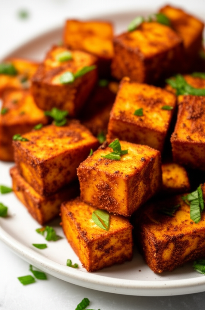 Crispy Baked Spiced Tofu Bites
