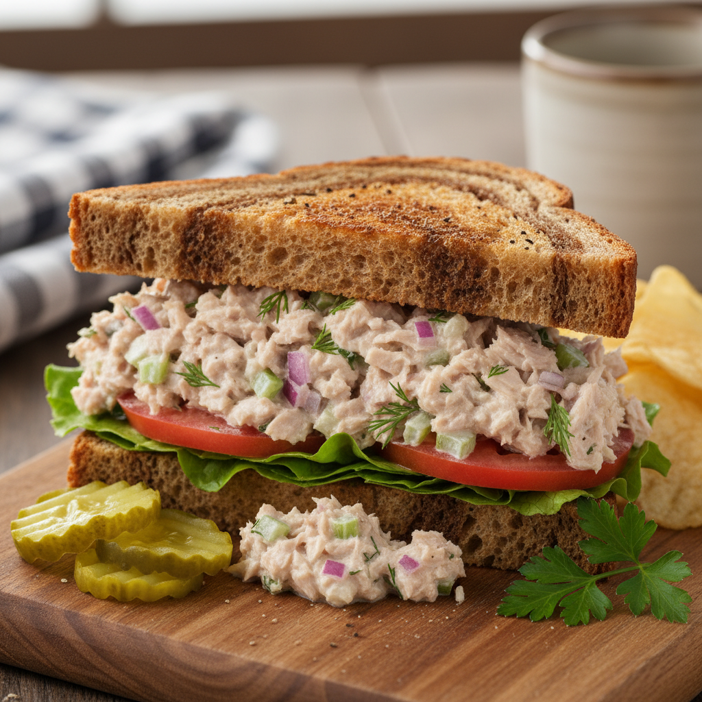 Tuna Salad Sandwich on Rye