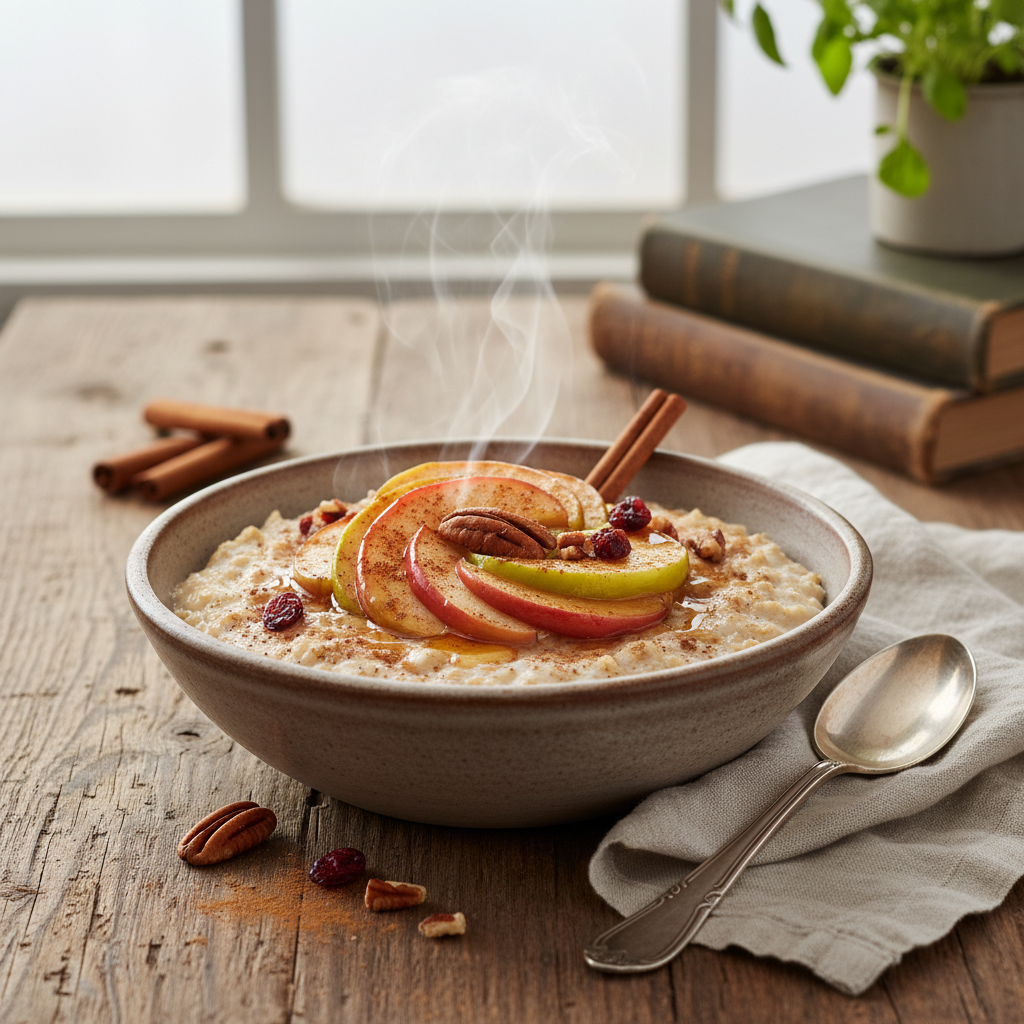 Quick Oatmeal with Apples and Cinnamon