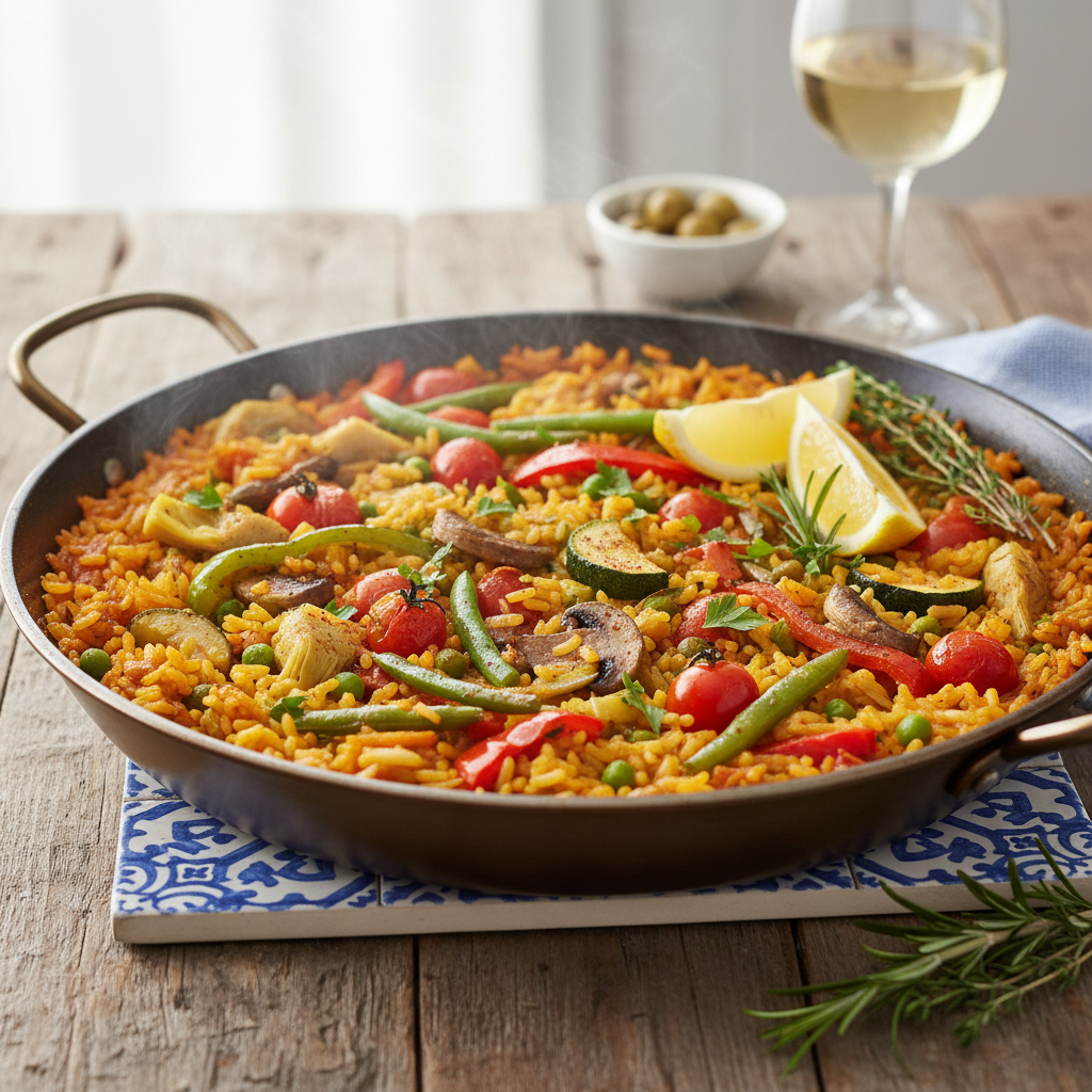 Vegetable Paella (Quick Version)