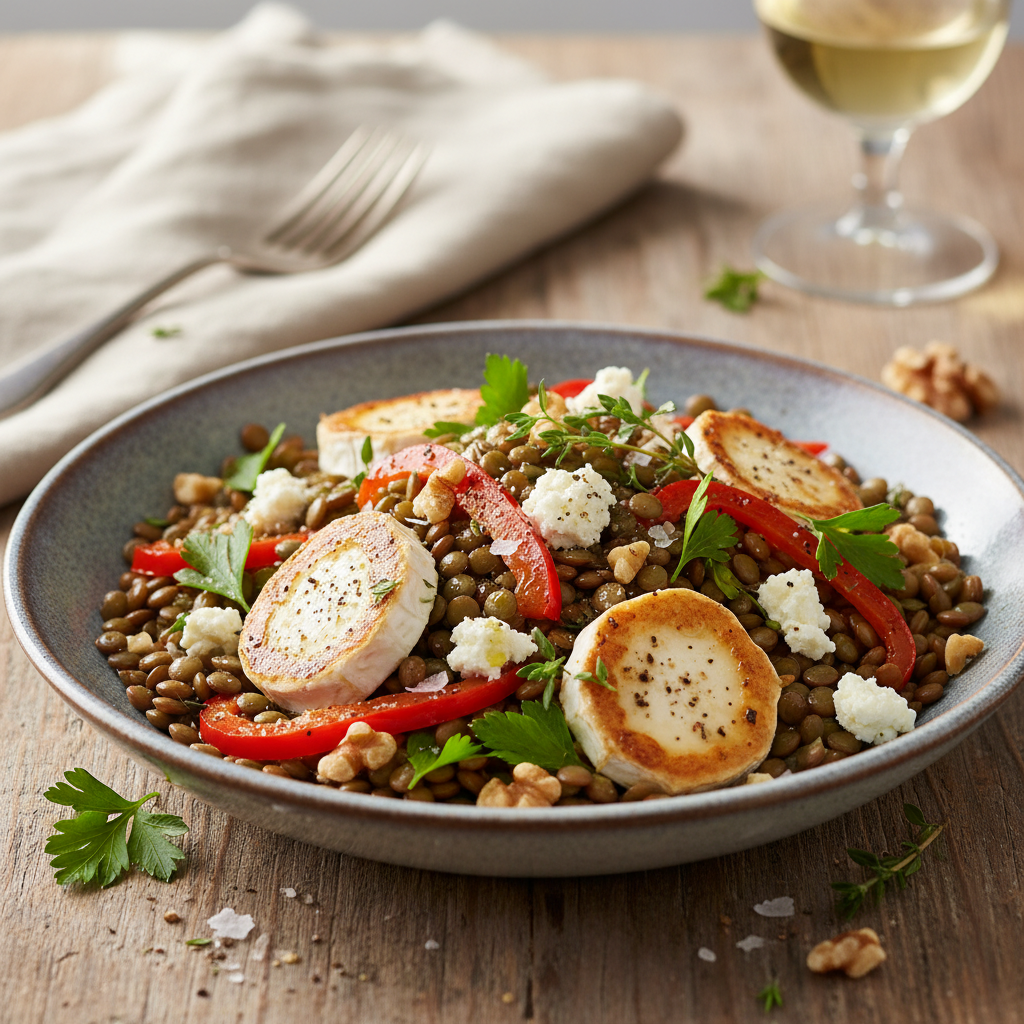 French Lentil and Goat Cheese Salad
