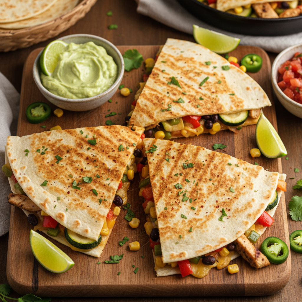 Chicken and Veggie Quesadilla