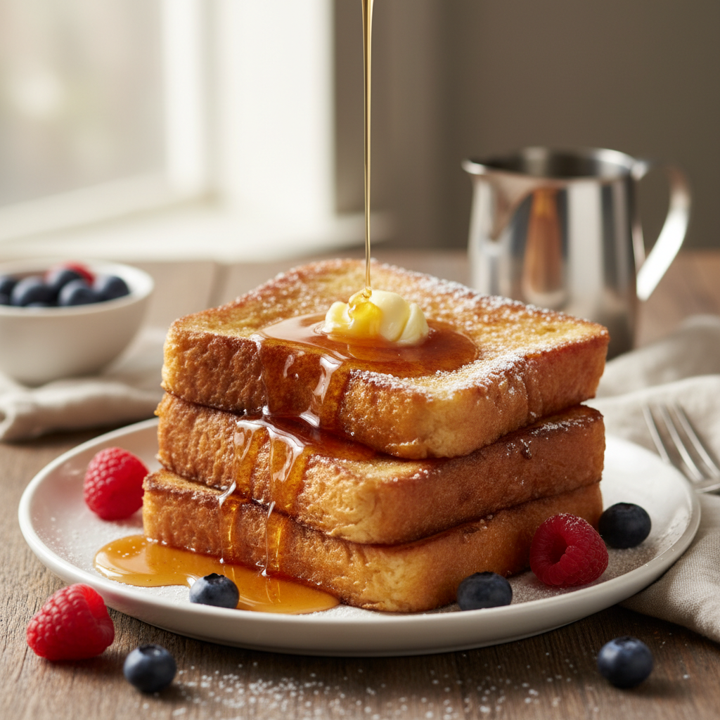 Classic French Toast with Maple Syrup