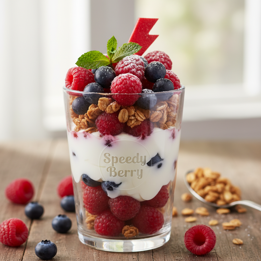 Speedy Berry and Yogurt Parfait with Granola