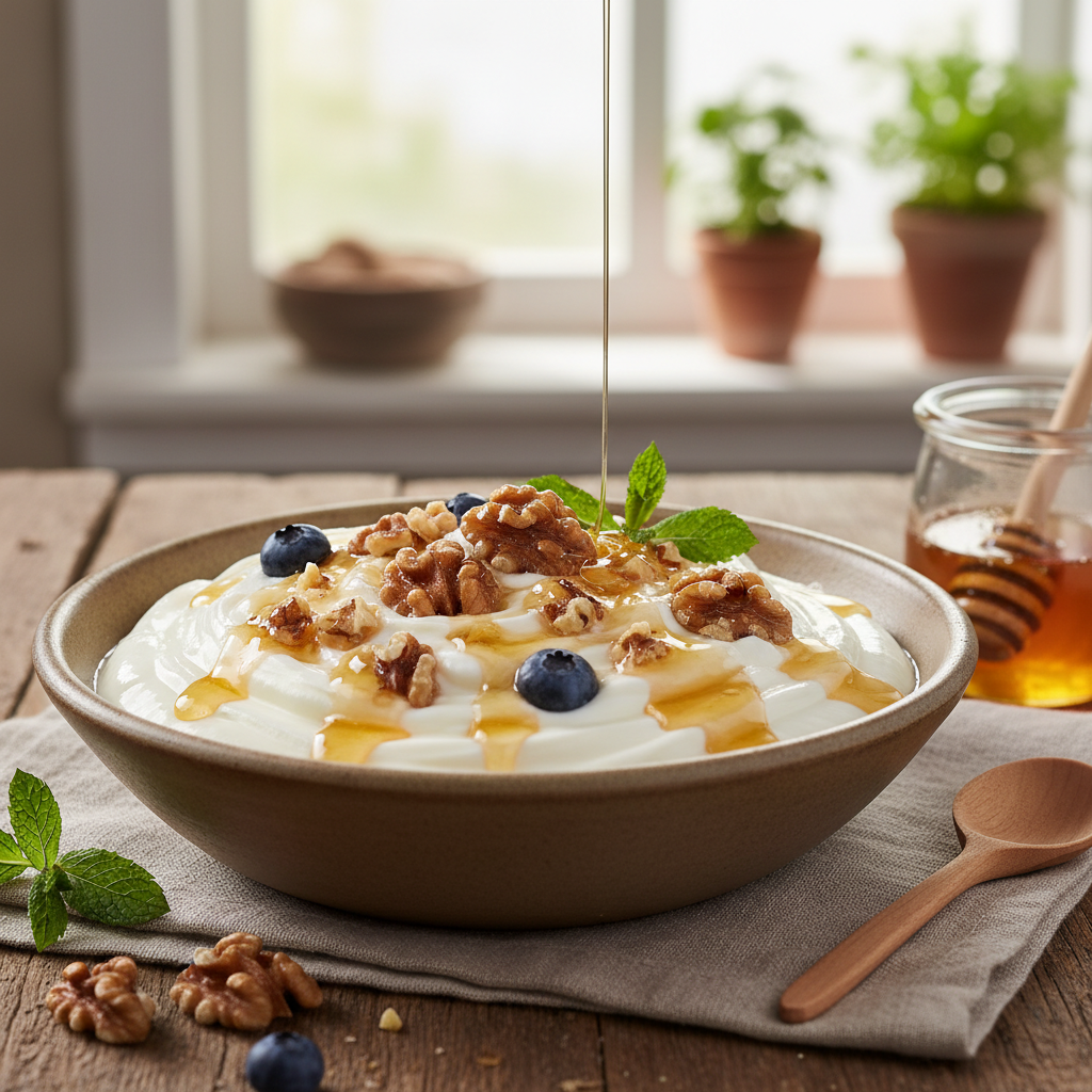 Greek Yogurt with Honey and Walnuts