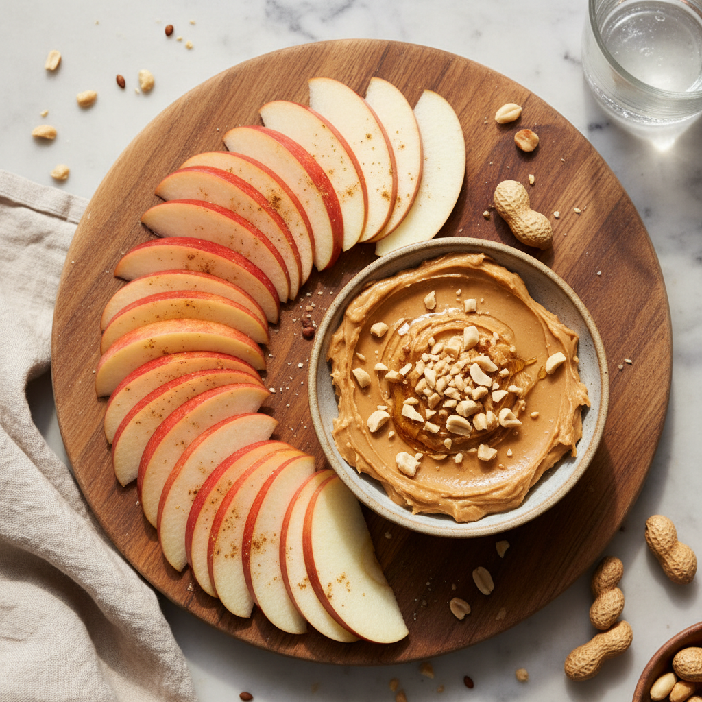 Apple Slices with Peanut Butter Dip