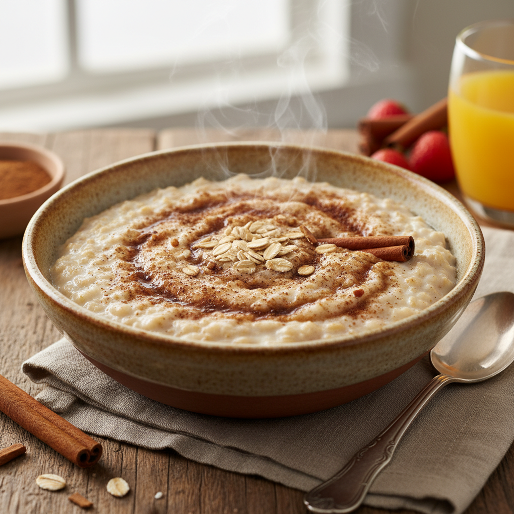 Simple Oatmeal with Brown Sugar and Cinnamon