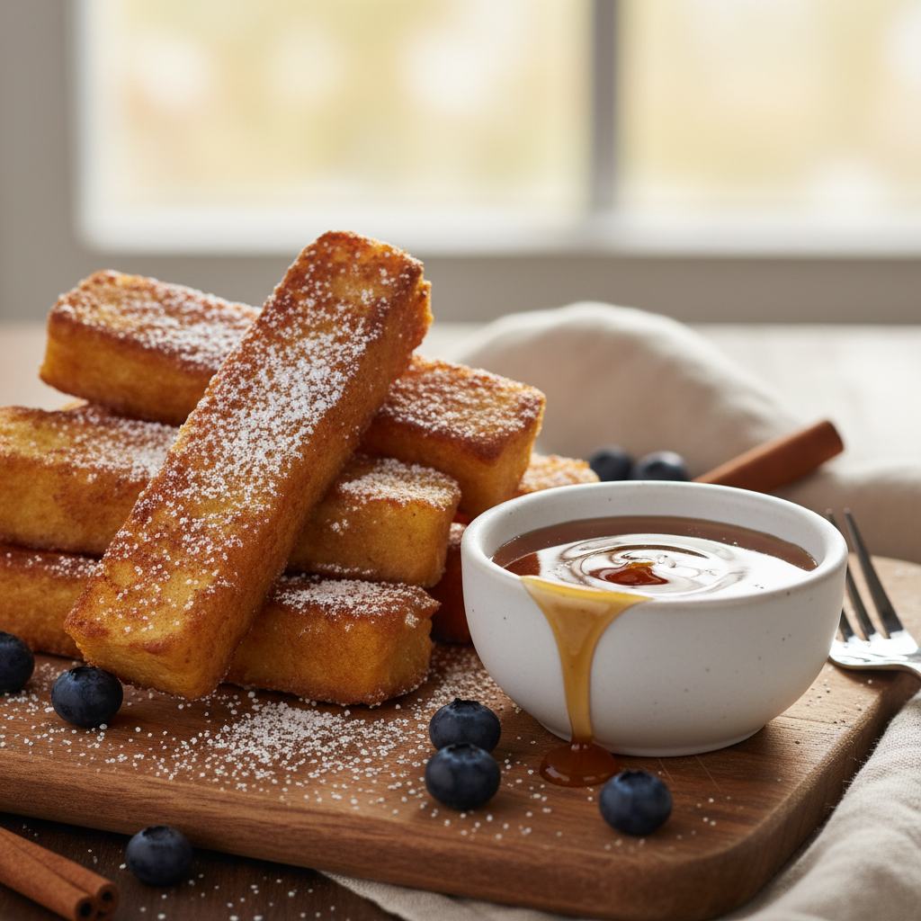 French Toast Sticks with Maple Syrup Dip