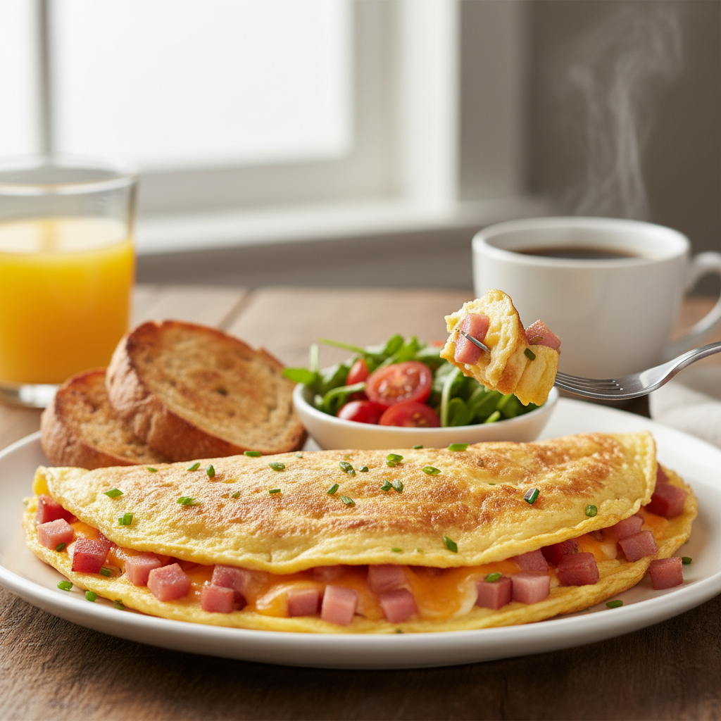 Speedy Cheese and Ham Omelette