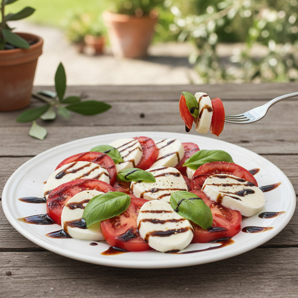 Simple Caprese Salad with Balsamic Glaze