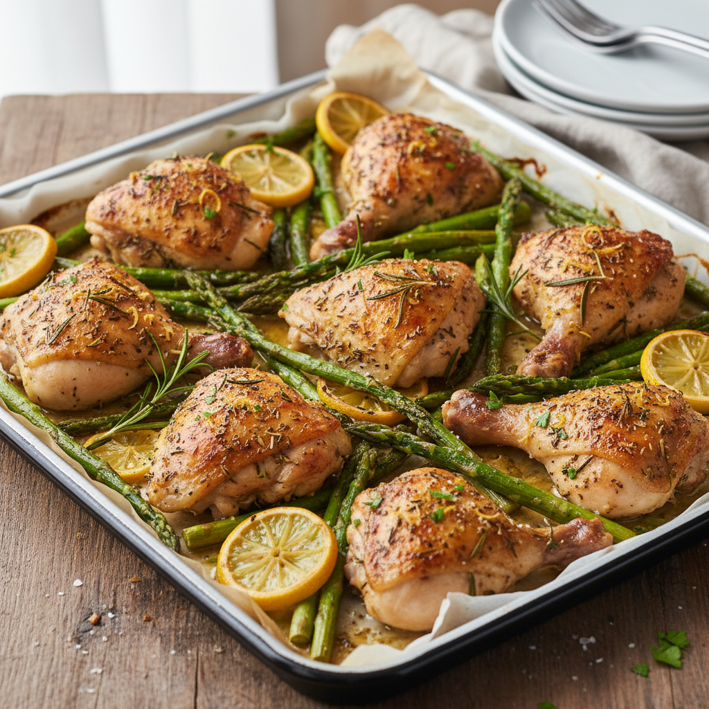 Sheet Pan Lemon Herb Chicken and Asparagus