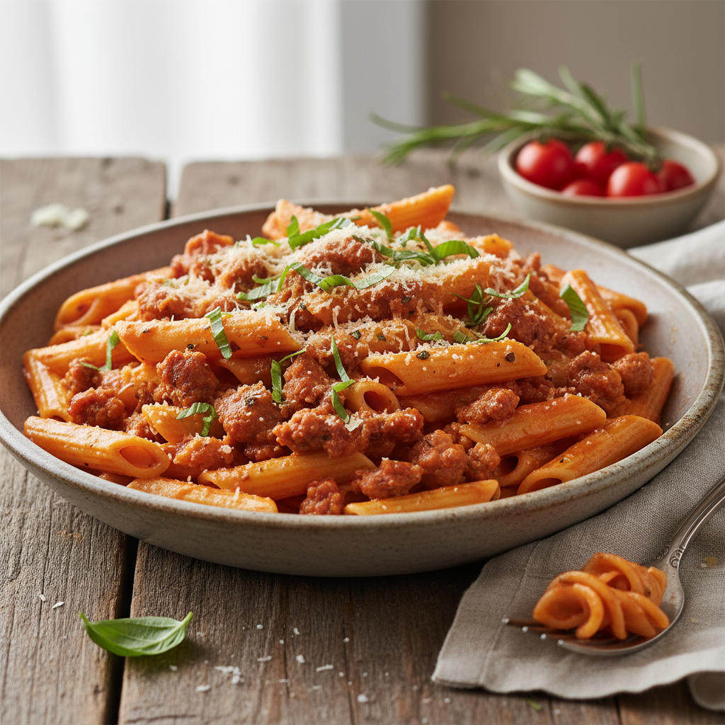 Creamy Tomato Pasta with Italian Sausage