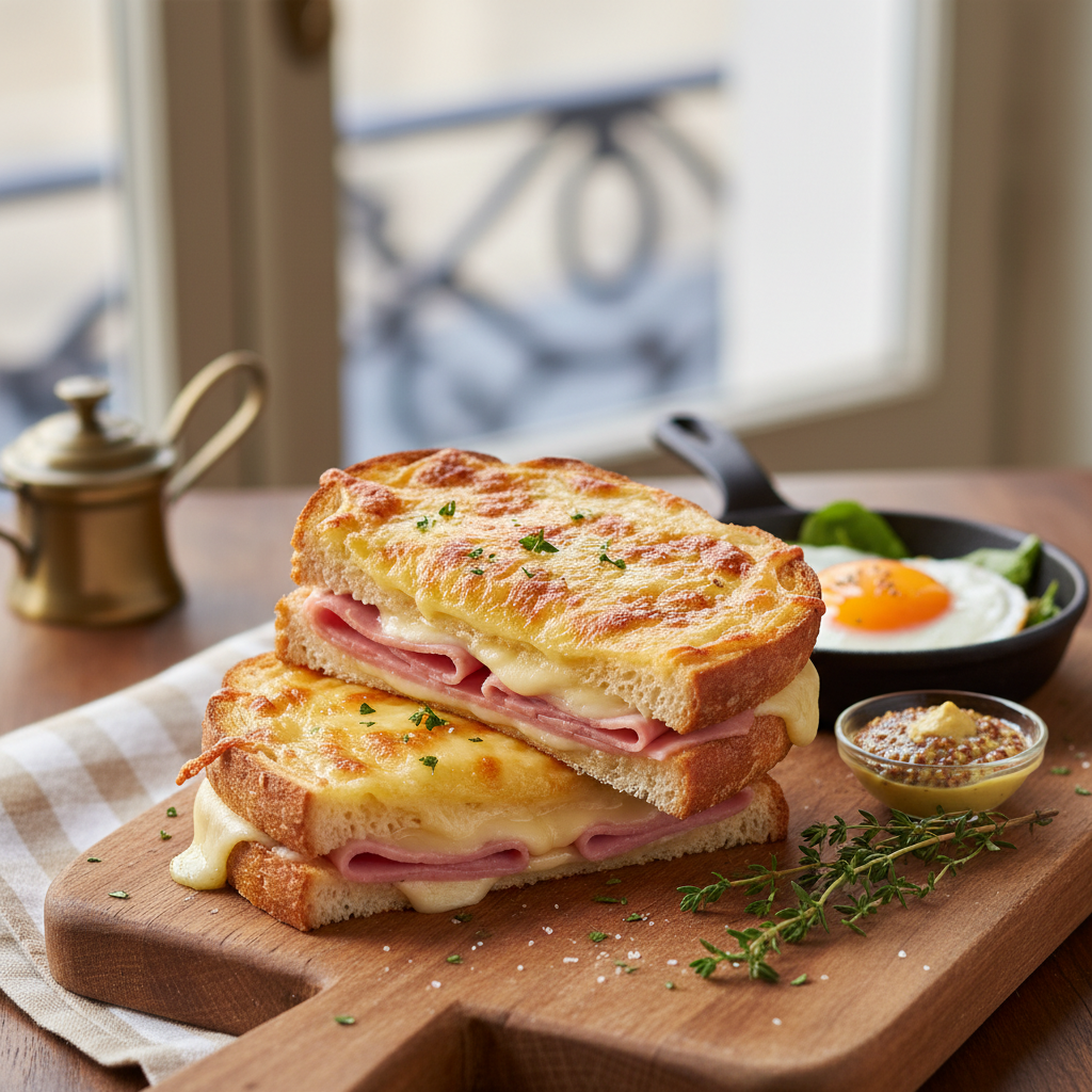 French Croque Monsieur Sandwich
